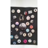 POP MUSIC, original 1970s lapel badges, inc. Two Tone, Specials, Madness, Rock Steady, The Body