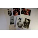 BOXING, signed pieces laid down beneath magazine photos (4), p/cs (2), inc. Bruce Woodcock, Clayton,