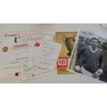 FOOTBALL, Manchester United selection, inc. Nobby Stiles signed photo, half-length in Manchester