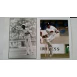 CRICKET, selection, inc. signed photos (3), Mickey Stewart (6.5 x 8.5), Richard Hadlee (9 x 12) &