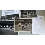 RUGBY, Cardiff v Bristol, 1962, inc. 8 x 6 press photos (4), all action shots; photocopies of