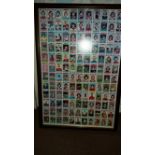 TOPS, Sottish Footballers, poster of a complete set of 132, early 1970s, framed in perspex, EX