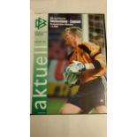 FOOTBALL, VIP programmes, Germany v England, Sep 2001; 2002 Champions League Final, Rael Madrid v