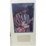 POP MUSIC, signed album page (6 x 4) by Noel Gallagher of Oasis, overmounted beneath colour photo,