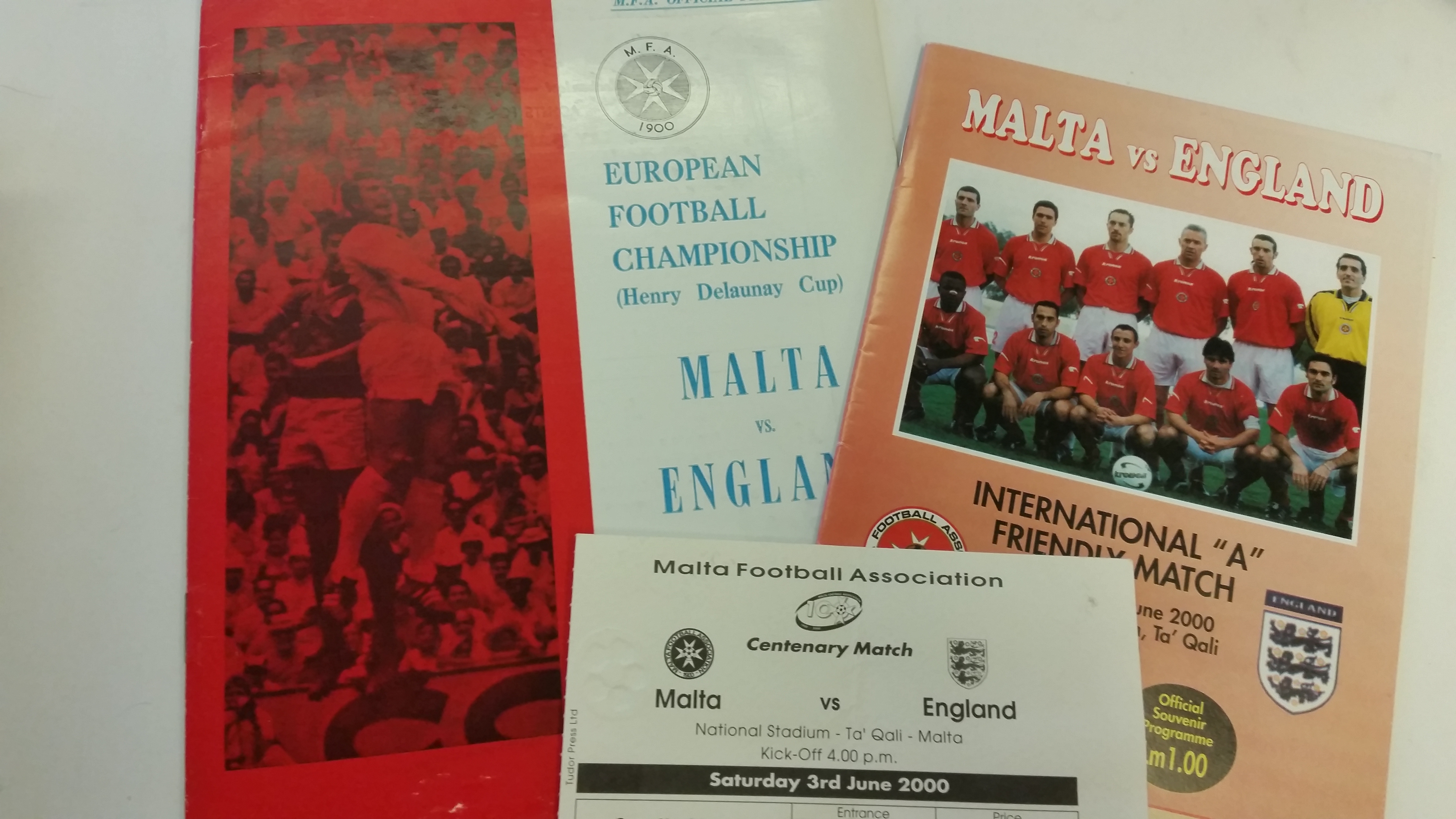 FOOTBALL, programmes, inc. England v Malta, 3rd Feb 1971 & 3rd June 2000 (with ticket); Norwich City