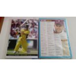 CRICKET, signed selection by Australia players, inc. team sheets, profile pages from programmes,