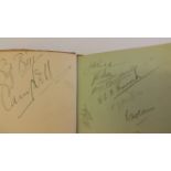 AUTOGRAPHS, 1940s autograph album, inc. golf, music hall etc., inc. Bert Gadd, W.H. Davies, Willie