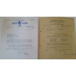 CINEMA, selection of letters from various film studios, agencies etc., mainly June 1938, granting