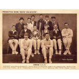 BOYS MAGAZINE, inserts, Cricket Teams (1922), 195 x 153mm, G to VG, 7