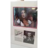 CINEMA, signed magazine article by Kate O'Mara, overmounted beneath colour photo, h/s in scene