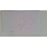 POP MUSIC, signed white card by Kylie Minogue, 5 x 3, EX