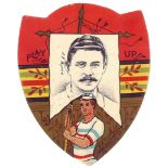 BAINES, shield-shaped rugby cards, Hull, Play Up (J.F. Byrne inset), Yorkshire, Backs of Cards,