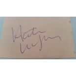 CINEMA, signed piece by Heath Ledger, laid down to larger album page, VG