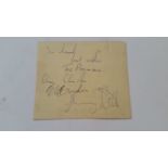 POP MUSIC, signed album page by The Animals, Dusty Springfield to reverse, 4.5 x 3.75, VG