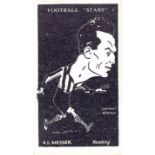 BARRATT, Football Stars, Messer (Reading), Brand Rock back, VG