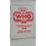 POP MUSIC, The Who programme, Hammersmith Odeon, 1975 Christmas concert (1976 calendar), slight