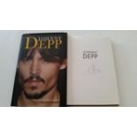 CINEMA, signed hardback edition by Johnny Depp, The Unauthorized Biography by White, to half-title