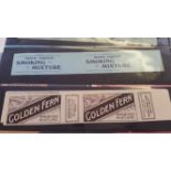 CIGARETTE PACKETS, unused labels (packet & carton), ARTB etc., inc. Prize Leaf, First Rate, Golden