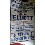 THEATRE, poster, Southampton Palace Theatre, GH Elliott, 9th Jun 1930, 20 x 30, two small tears to