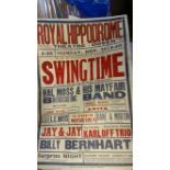 THEATRE, poster, Dover Royal Hippodrome, Swingtime, Mon 29th Nov n.y., 20 x 30, VG