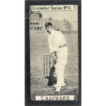 CLARKE, Cricketers, No. 13 Hayward (Surrey), creased, about G