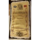 THEATRE, silk poster, Edinburgh Royal Lyceum Theatre, Oct 1962, visit of King of Norway, Rob Roy