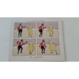 TRADE, advert card, Au Bon Marche, clown & ringmaster, 6.5 x 5.5, VG