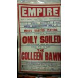 THEATRE, poster, Southampton Empire Theatre, Only Soiled & The Colleen Bawn, 20 x 30, VG