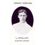 TADDY, Prominent Footballers, Shelley (Clapton Orient), Imperial back, with footnote, EX