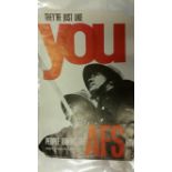 FIRE SERVICE, recruiting poster, There Just Like You - People Joiuning the AFS Now, showing two