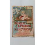 TRADE, advert cards, Huntley & Palmer Nursery Biscuits, 5 x 7.25, VG