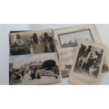 POSTCARDS, selection, inc. Edith Cavell (silk); mainly views; beauties, airship, comedy etc.,
