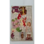TRADE, advert card for Maypole Soap, Little Girl cut-out with clothes, VG