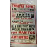 THEATRE, poster, Chatham Theatre Royal, c.1936, inc. Troise and his Mandoliers, 20 x 30, VG