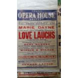 THEATRE, poster, Love Laughs, Belfast Grand Opera House, 19th Oct 1936, 14 x 9, G