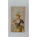 WILLS, Beauties (p/c inset), alternative subject for 10 of hearts, creased, FR