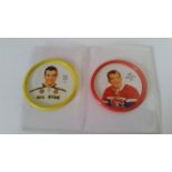 SHIRRIFF, plastic coin, Hockey Coins, Nos. 53 Don Marshall (Montreal Canadiens) & 52 Dave Keon (