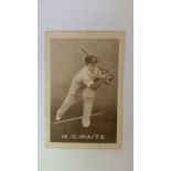 GRIFFITHS, Cricketers (1937), Waite, Black Crow back, slight corner knocks, G