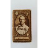 A.T.C., Baseball Series, No. 9 Kelley (Newark), wood-effect surround, heavy creasing, only P