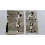 CRICKET, press photos, Australia v England, 1974/5, showing three showing Thomson's bowling action &