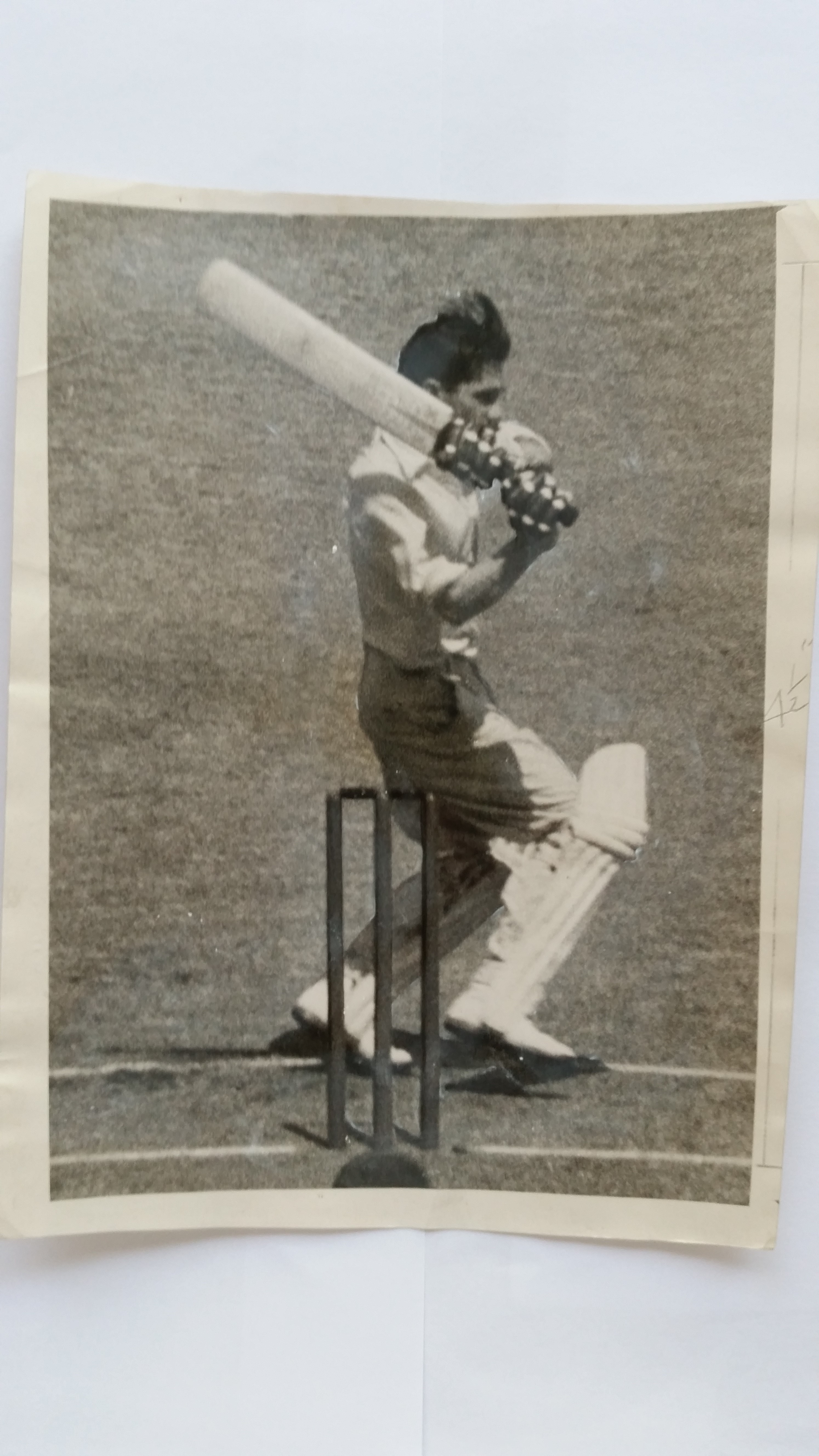 CRICKET, press photos, Australia in England, 1956, showing Harvey batting (2), Harvey & Rutherford - Image 3 of 8