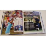 GOLF, hardback edition of The European Tour Yearbook 2013, signed to inside pages by 20* players,