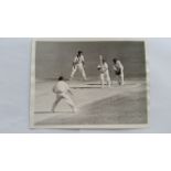 CRICKET, press photos, Australia v England, 1965/6, showing Barrington reaches century off