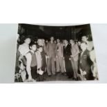 CRICKET, press photos, South Africa v England, 1948/9, showing Washbrook, batting in nets, with