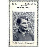 U.T.C., 1912-13 Springboks (rugby), No. 7 Cronje, large, VG