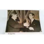 CRICKET, press photos, England, 1949, showing Robertson batting & England walking out (both South of