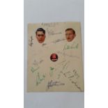 CRICKET, signed album page, Essex, 1937/8, 13 signatures inc. Connor, Stephenson, Smith, Nichols