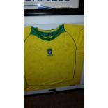FOOTBALL, signed yellow Brazil replica shirt, 2004 Under16/18 team, approx. 35 signatures, inc.