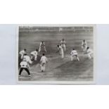 CRICKET, press photos, Australia v England, 1962/3, showing Dexter batting, McKenzie bowling to