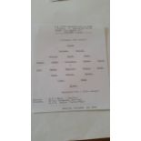 FOOTBALL, single sheet programme for Liverpool v Manchester United FA Youth Challenge Cup, 3rd